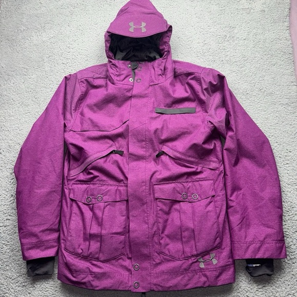 EUC WOMENS MEDIUM UNDEr ARMOUR COLD GEAR WINTER SNOW SKI JACKET - Picture 3 of 12